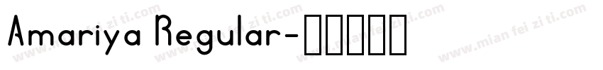 Amariya Regular字体转换